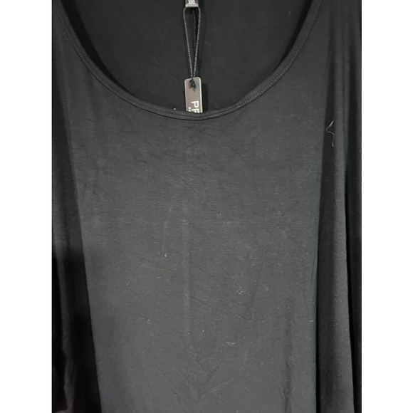 Lock & Love® Black Stretchy Pullover V-Neck Kimono Sleeve Top - Size XXL New - Picture 3 of 9